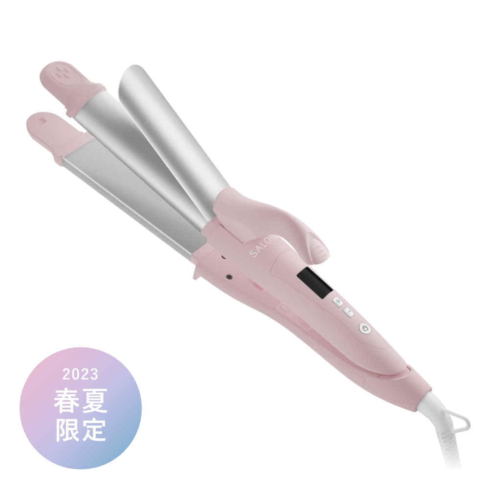 ミニ ヘアアイロン ストレートカール2Way 髪セット 小型 ピンク新品未