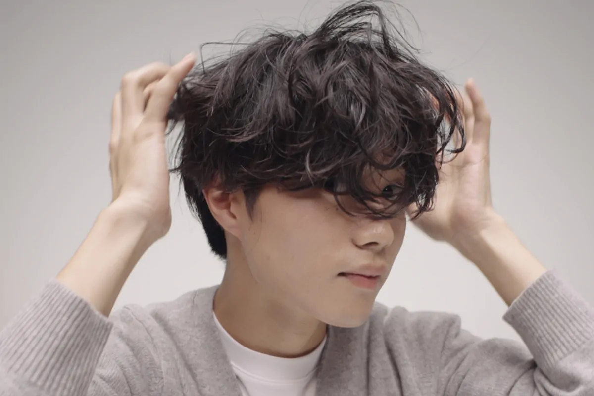 ニュアンスパーマ風の無造作ヘアの仕方