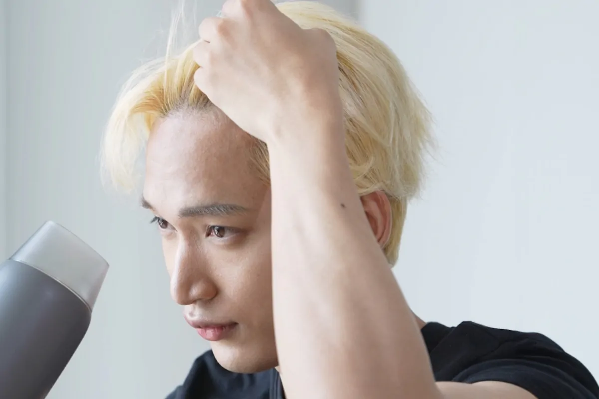 毛流れセンターパートヘアの仕方