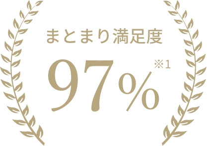 まとまり満足度97％ ※1